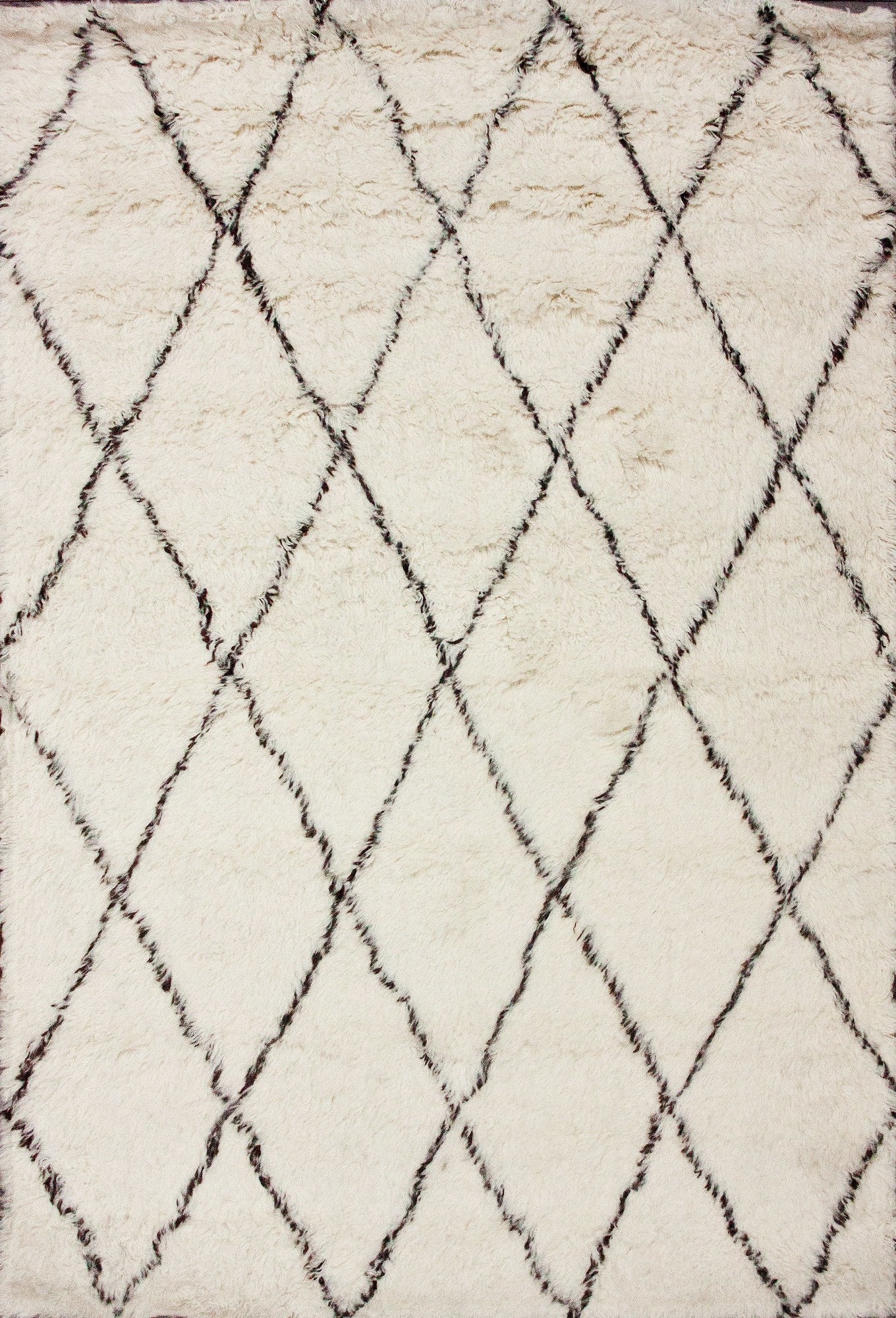 Moderna Ivory Moroccan Shag Area Rug - Image 0
