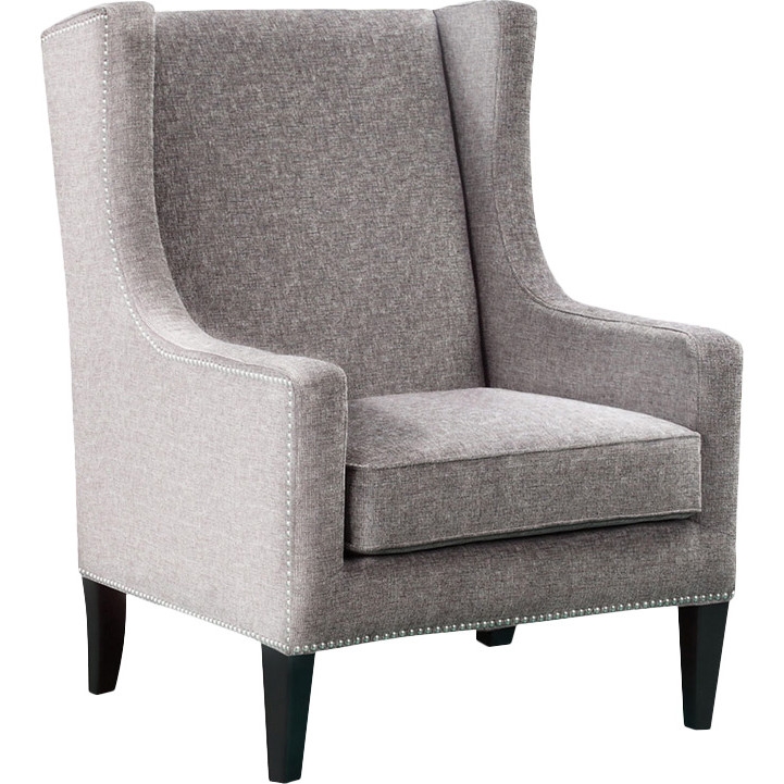 Barton Wing Chair - Gray - Image 0