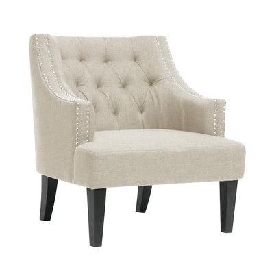 Baxton Studio Millicent Arm Chair - Beige - Image 0