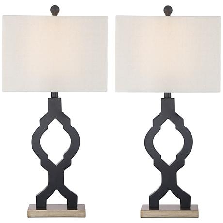 Milly Modern Black Table Lamp Set of 2 - Image 0