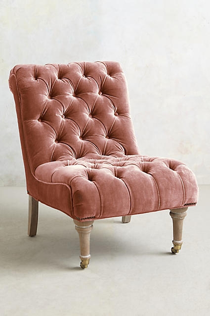 Slub Velvet Orianna Slipper Chair - Rosewood - Image 0