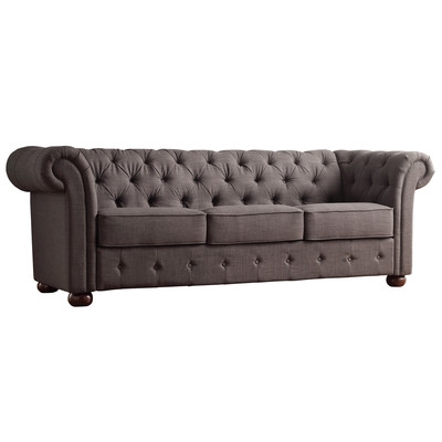 Walton Lane Tufted Sofa - Dark Grey - Image 0