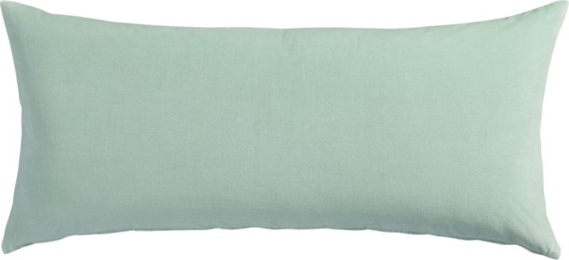 Leisure mint 16"x36" pillow with down-alternative insert - Image 0