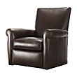 DUVALL 35" LEATHER SWIVEL RECLINER IN LEAR CHOCOLATE - Image 1
