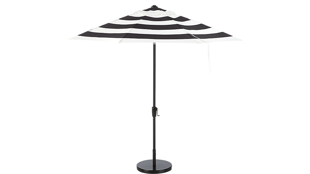 shadow round black and white stripe umbrella - Image 0