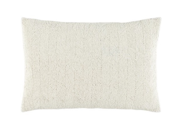 GAELLE PILLOW, SNOW - 13" x 20" - Polyester Filled - Image 0