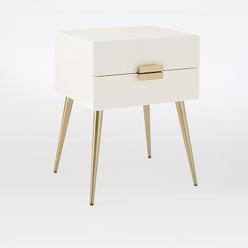 Hayworth Nightstand - White Lacquer (White Glove Delivery) - Image 0