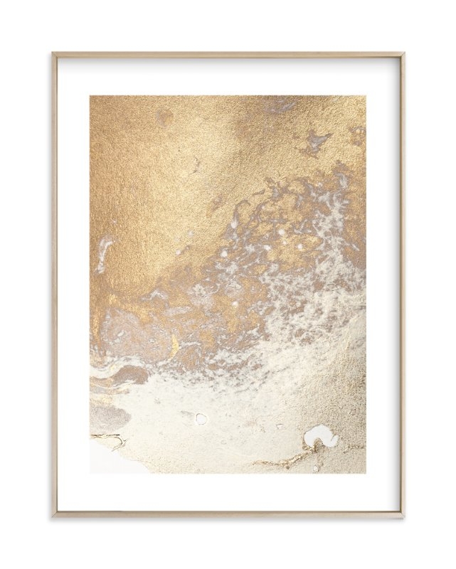 Aurum sand no. 3 Art Print - 16" x 20" - Matte Brass Frame - White Border - Image 0