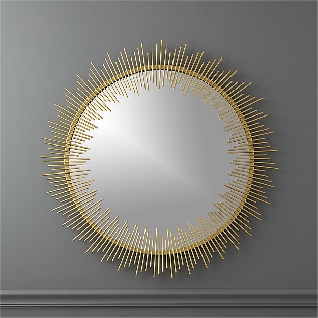 rocco 33" round wall mirror - Image 1