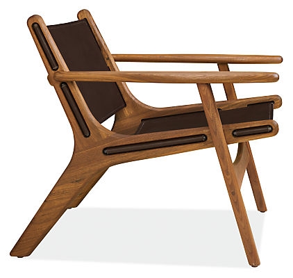 Lars Leather Lounge Chair -Sellare smoke, walnut - Image 2