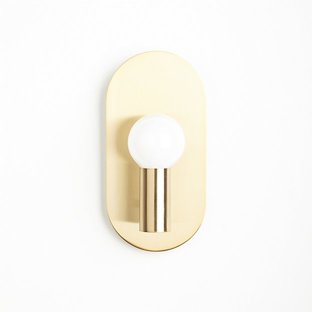 plate brass wall sconce - Image 1