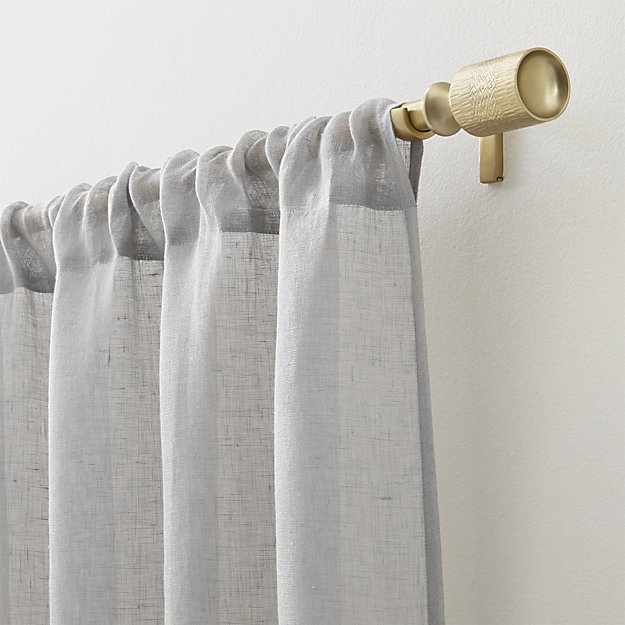 Light Grey Linen Sheer 52"x84" Curtain Panel - Image 2