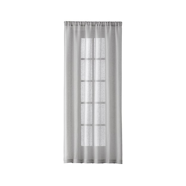Light Grey Linen Sheer 52"x84" Curtain Panel - Image 4