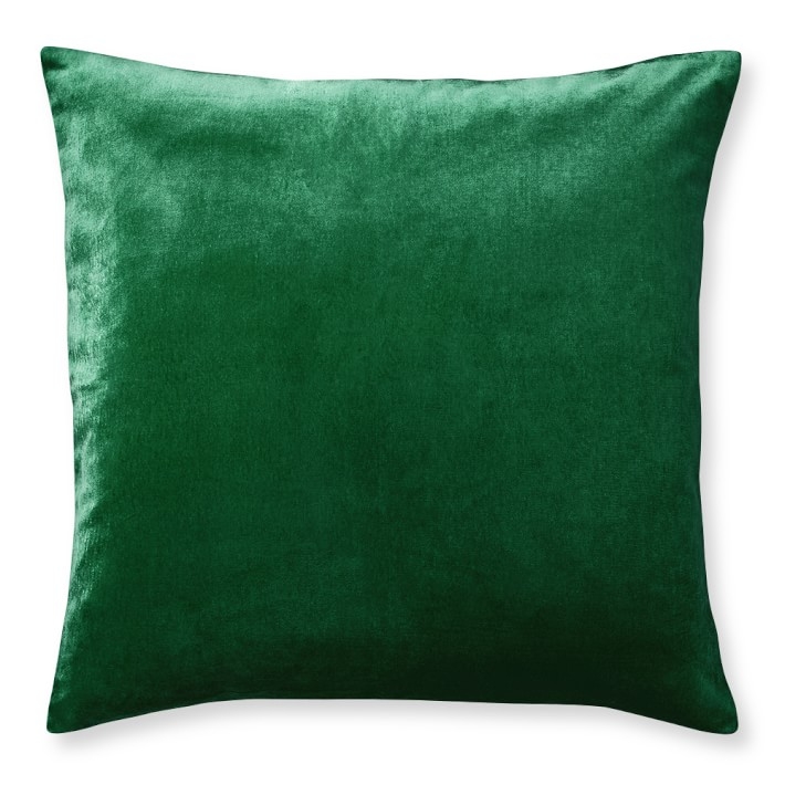 Velvet Pillow Cover, Watercress - Image 0