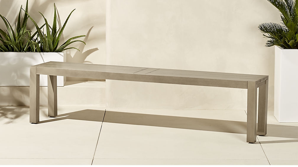 matera large grey dining bench - Image 0