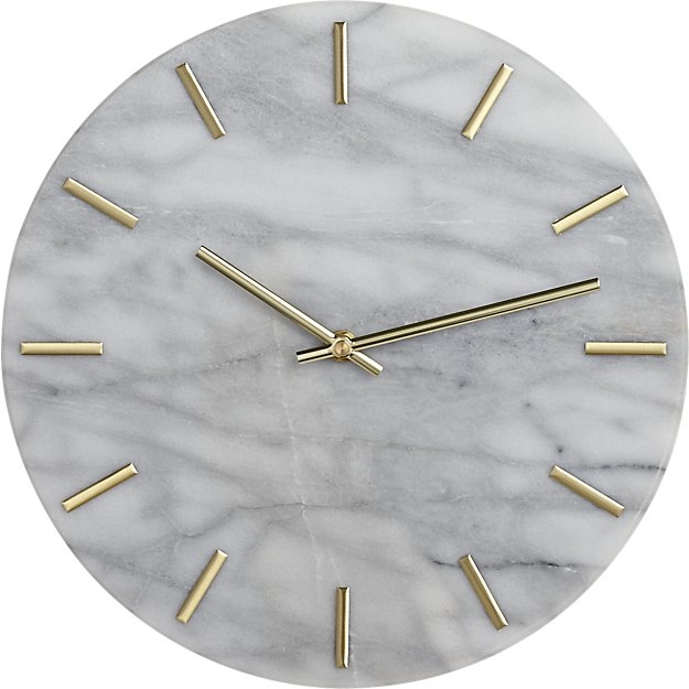 Carlo Marble and Brass Wall Clock - Image 0