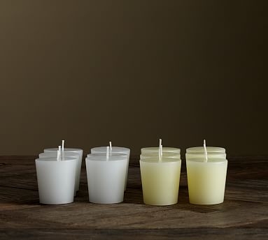 Unscented Votive Candles, Set of 12 - White - Image 1