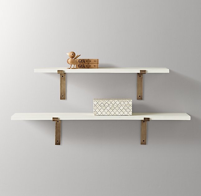 Industrial Plank Shelf - White - Image 0