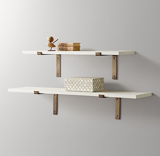 Industrial Plank Shelf - White - Image 1