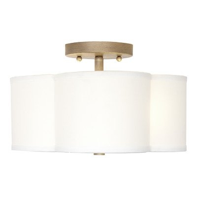 Ricco Scalloped Semi Flush Mount - 18"W - Image 2