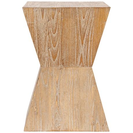 Martil Distressed Oak Wood Side Table - Image 1