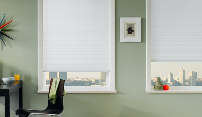 CUSTOM: Cellular Shades - 3/8" Double Cell Blackout - Winter - Inside Mount - Cordless control - Image 0