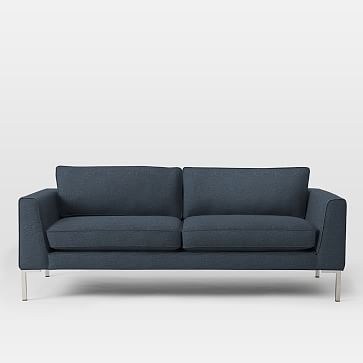 Marco Metal Leg 77" Sofa, Twill, Indigo - Image 1