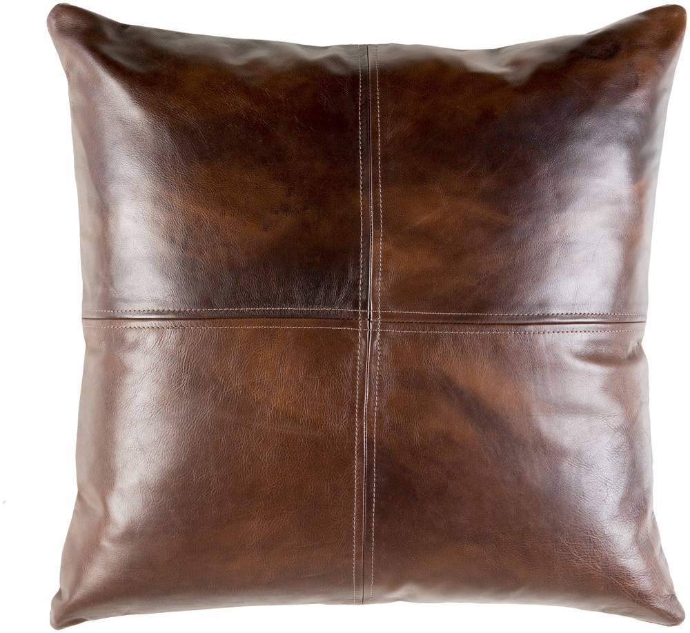 Leather Pillow - Sheffield SFD-001 - 20 x 20 with down insert - Image 0