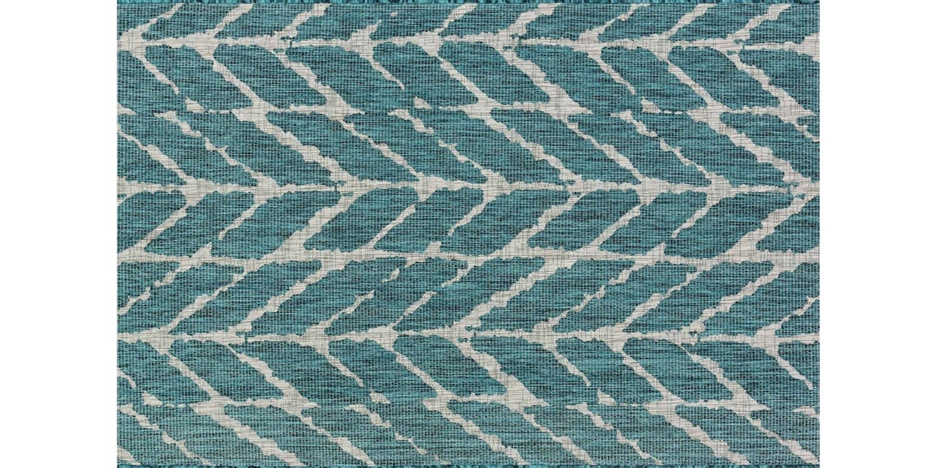 Loloi Isle Teal / Grey 5'-3" x 7'-7" - Image 0