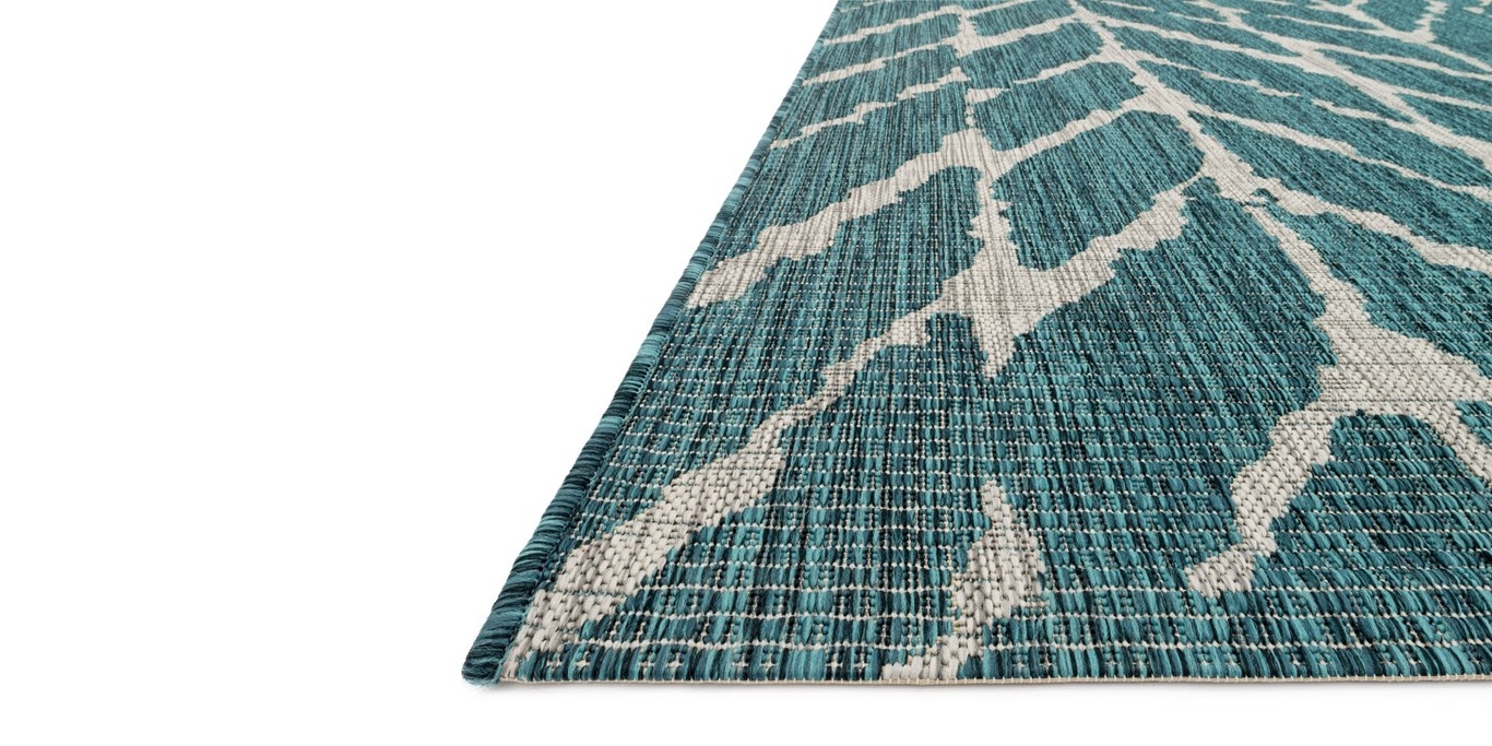 Loloi Isle Teal / Grey 5'-3" x 7'-7" - Image 1