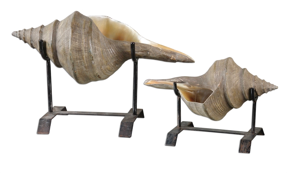 Conch Shell, Sculpture, S/2 - Image 0