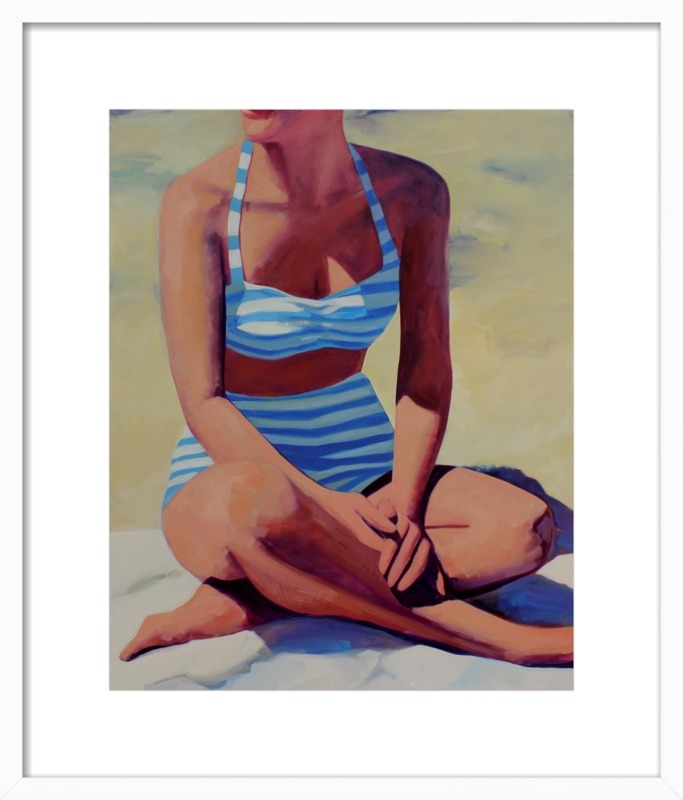 Sunny Beach Day by T. S. Harris - 16x20 - White Frame - Image 0