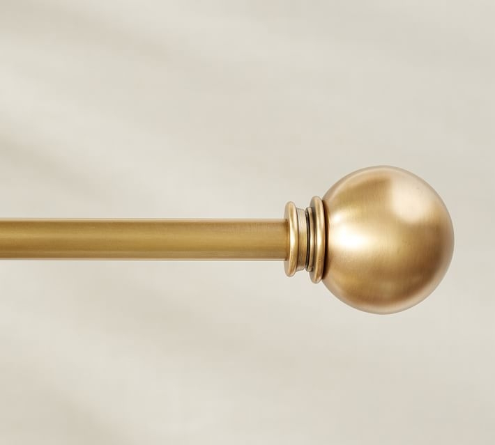 PB Standard Rod and Wall Bracket - Brass, 1.25" diameter - Image 0