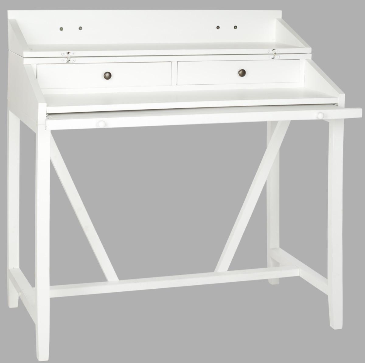 Wyatt Writing Desk W/Pull Out - White - Arlo Home - Image 1