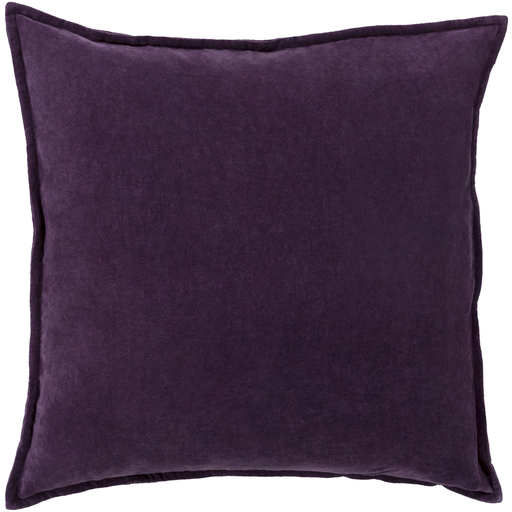 Cotton Velvet CV - 006 Dark Purple Pillow - 22" x 22"  - Poly Filler - Image 0