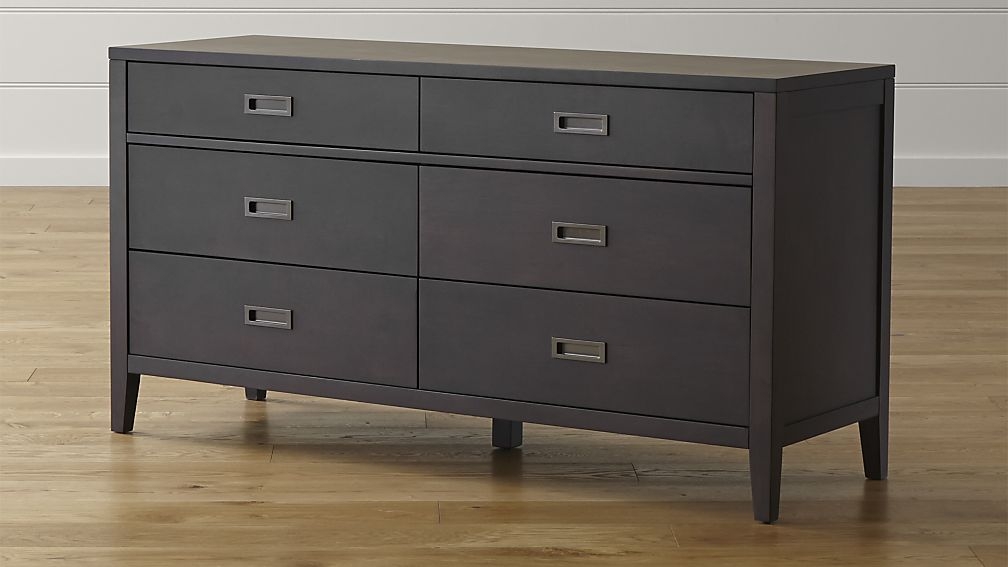 Arch Charcoal 6-Drawer Dresser - Image 0
