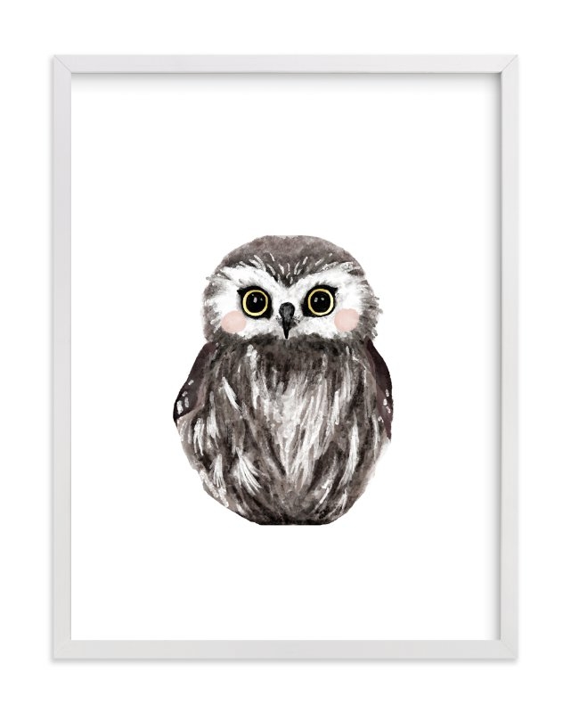 Baby animal owl - Framed no Mat - Image 0