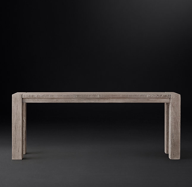 RECLAIMED RUSSIAN OAK PARSONS CONSOLE TABLE - Image 0