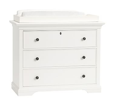 Larkin Dresser &amp; Topper Set with Water Base Finish, Simply White - Image 0