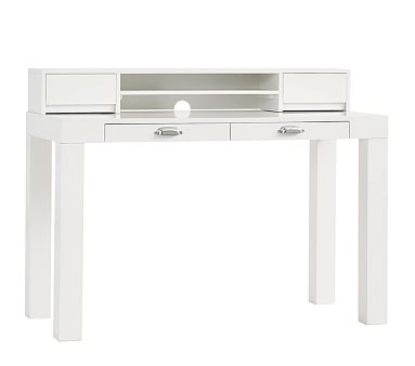 Parsons Desk with Handle, Simply White - Image 1