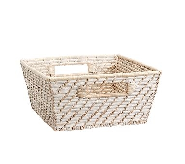 Medium Quinn White Washed Basket - Image 0