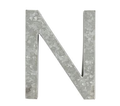Galvanized Wall Letter, N - Image 0