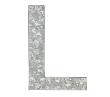 Galvanized Wall Letter, L - Image 0