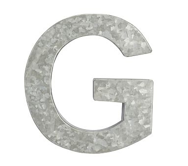 Galvanized Wall Letter, G - Image 0