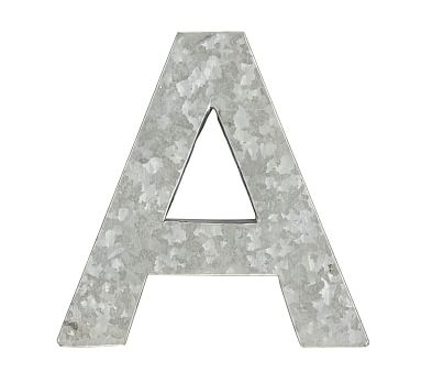Galvanized Wall Letter, A - Image 0