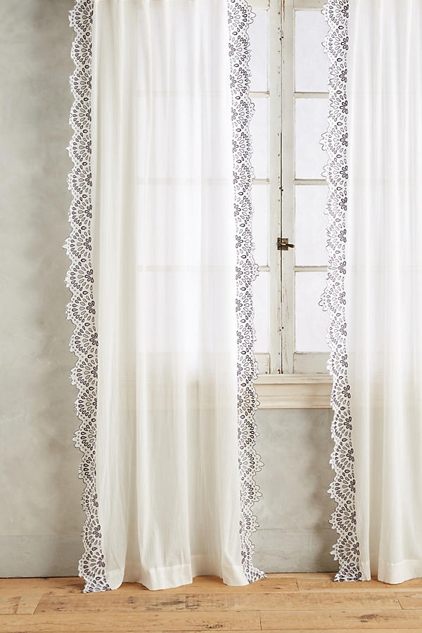 Eyelet-Trimmed Curtain-96"-charcoal - Image 0
