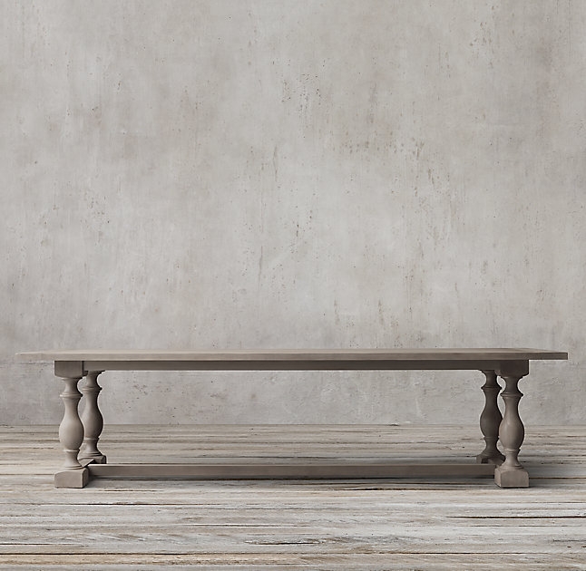 17th C. Priory Rectangular Dining Table - Weathered Natural - 96" - Image 1