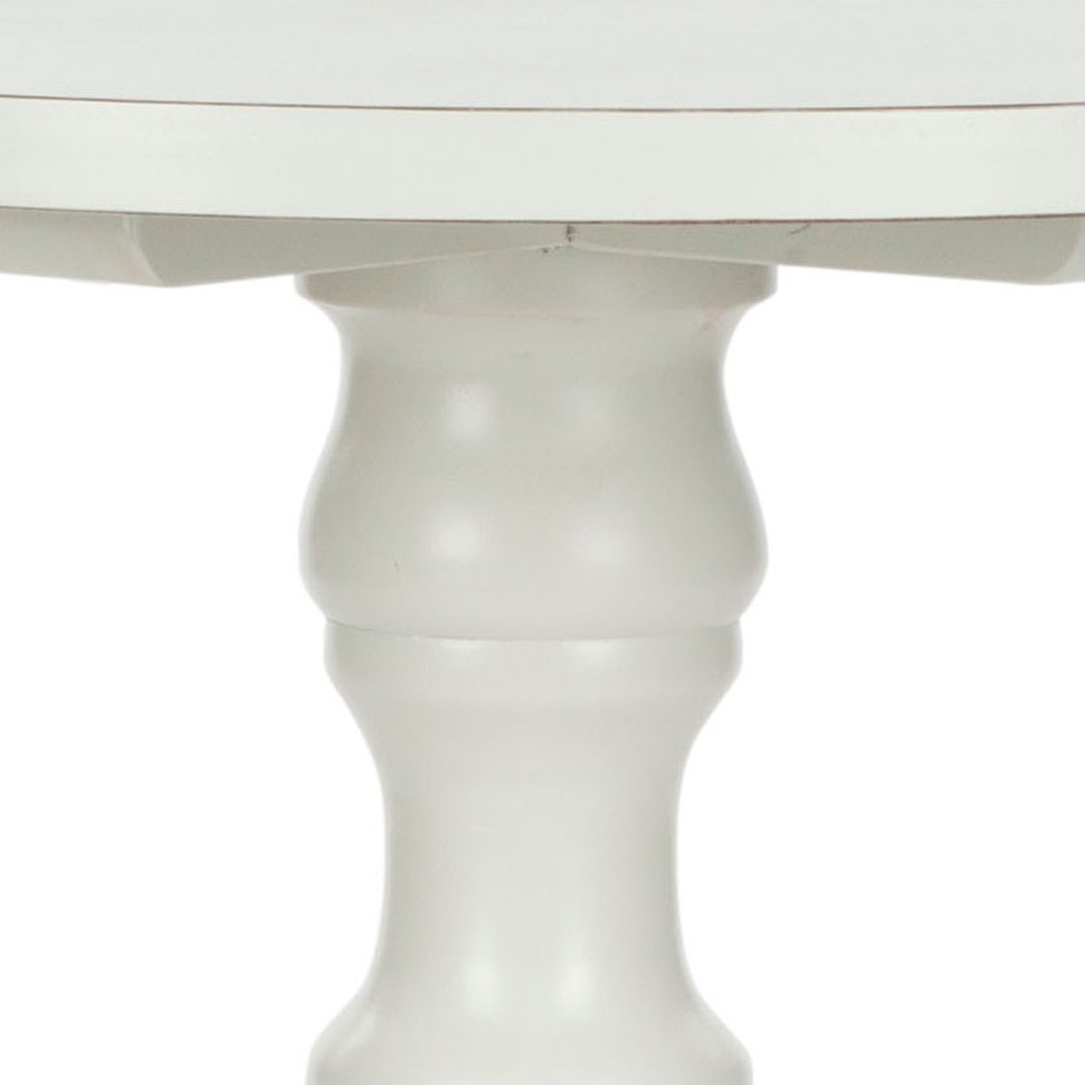 GRETA ROUND TOP ACCENT TABLE- Shady White - Image 1