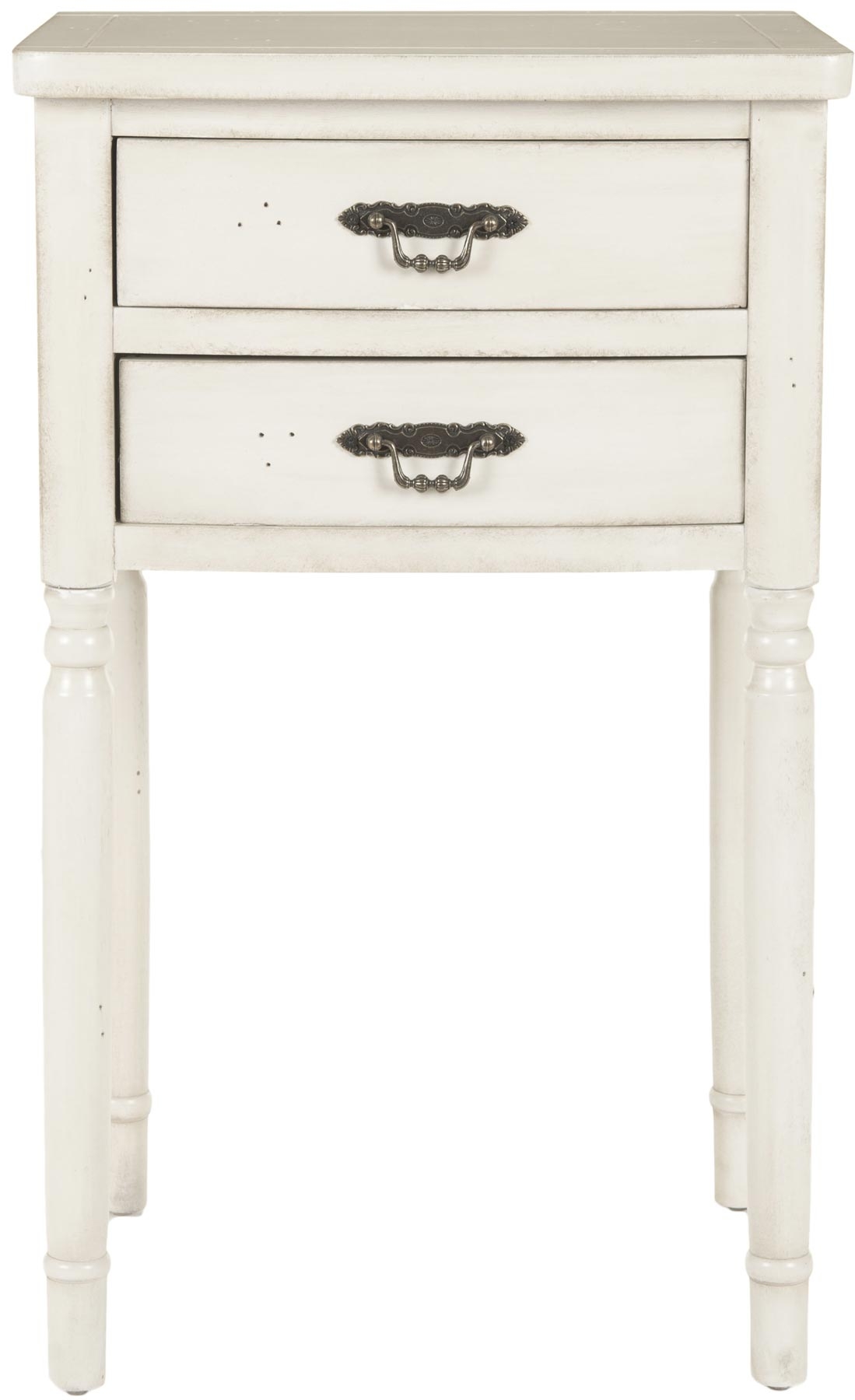 Marilyn End Table With Storage Drawers - White - Arlo Home - Image 0
