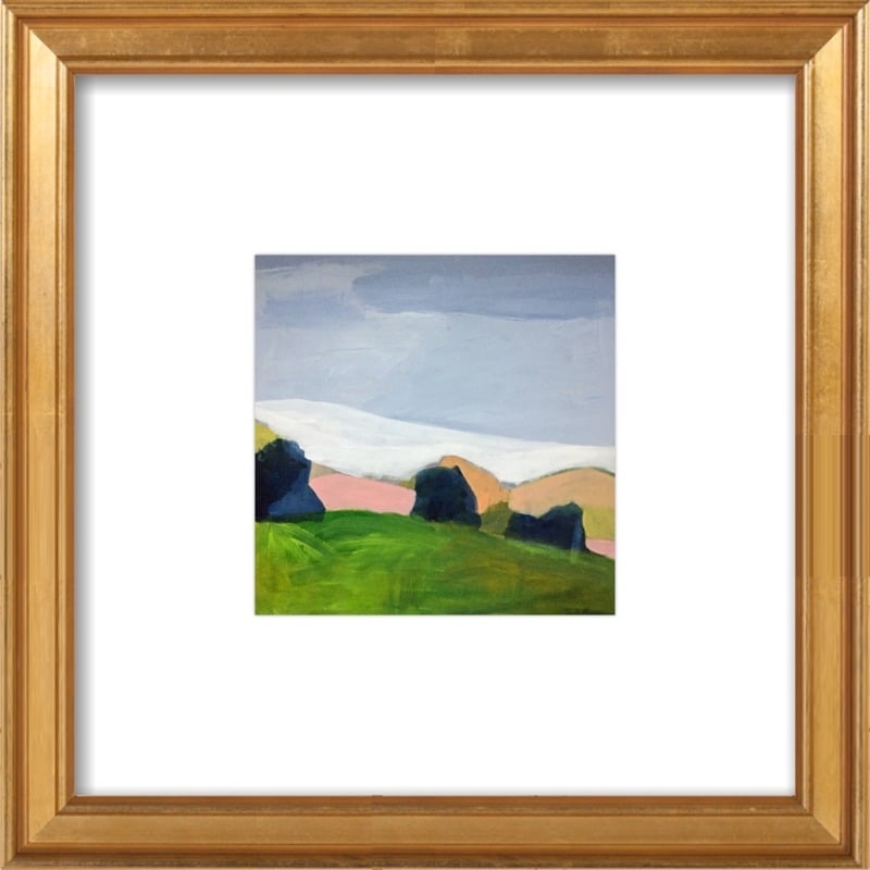 Modern Landscape 8x8 - Gold Leaf Frame - Image 0